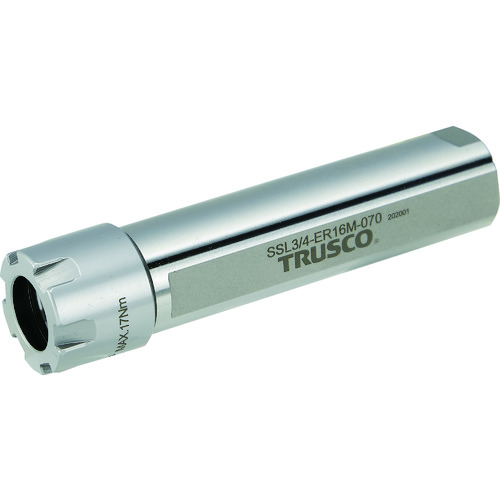 [停产] NC车床的Trusco Straight Shank Collet支架，Flat ERM Collet固定器SSL类型（度量）柄直径25总长度73 for ER16
短鼻子类型的笔直小腿带有扁平的微型纤维clucks+均衡的纳米螺母NMX SSL25-ER16M-050