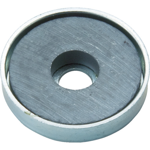 Trusco散装购买带帽的铁氧体磁铁，圆孔，外径66mm x厚度9.8mm，5件
带有带孔的帽铁矿磁铁的圆形形状 TFC66RA-5P