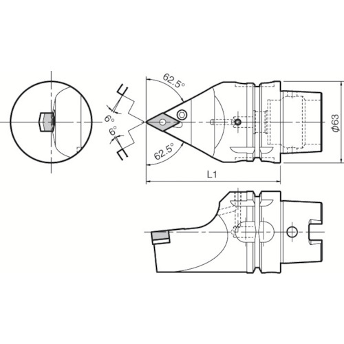 多创建机器的京都旋转工具 - 外径和仿真处理支架PDNN T63H-PDNNN-L15