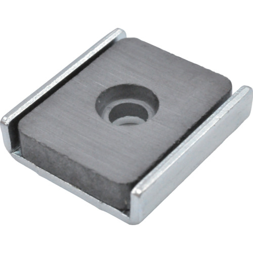 带帽的Trusco铁氧体磁铁，带有方孔，25.5mm x 23.5mm x 6.5mm
带帽和孔的铁氧体磁铁 TFC25KA-1P