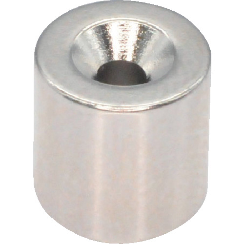 Trusco Neododmium圆形磁铁，带有盘螺钉孔，外径7mm x 7mm m1.6，1件
带有圆形倒计时螺丝孔的霓虹磁铁 T07R07-M1.6