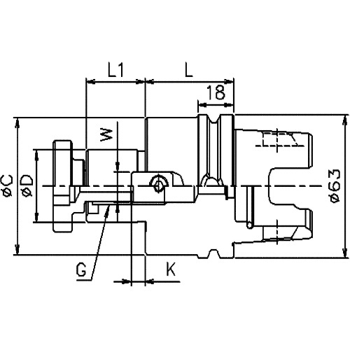 Winwell KM63XMZ-FMA/FMC/Face Mill Arbor KM63XMZ-FMA31.75-45Y-D