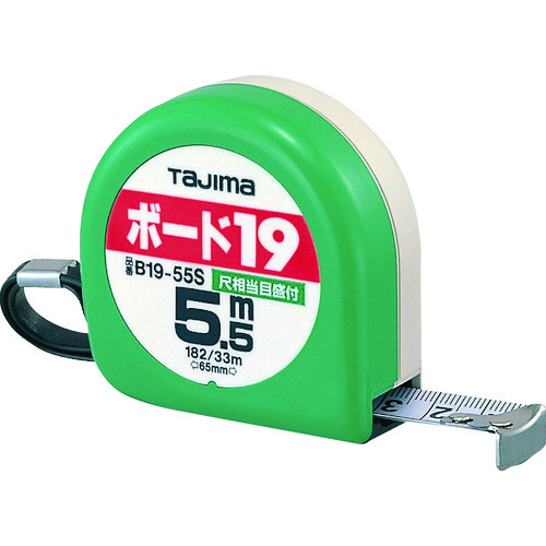 Tajima凸板19 55m/具有比例等效尺度/水泡
测量胶带 B1955SBL