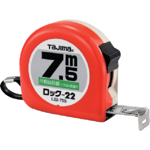 [停产] Tajima Lock 22 7.5m，比例等于尺度水泡
测量胶带 L2275SBL