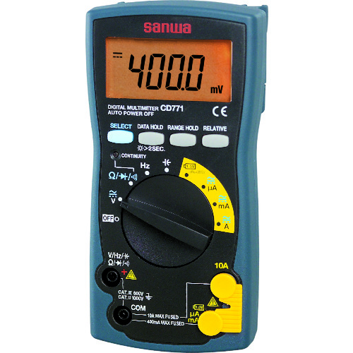带背光的Sanwa数字万用表
数字万用表 CD771