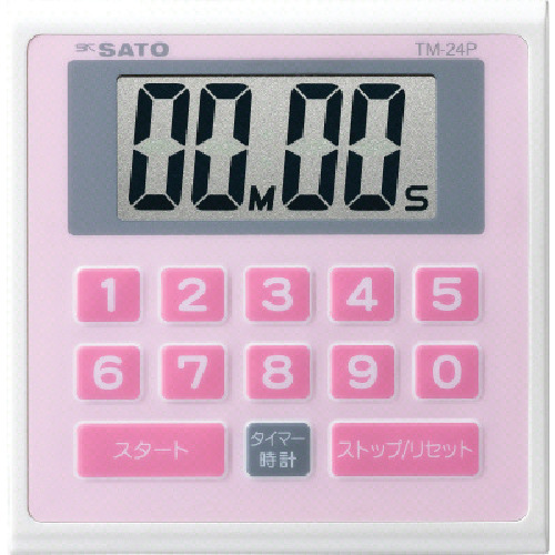 佐藤厨房计时器TM-24P（粉红色）（1703-21）
厨房计时器（粉红色）TM-24P型 TM-24P