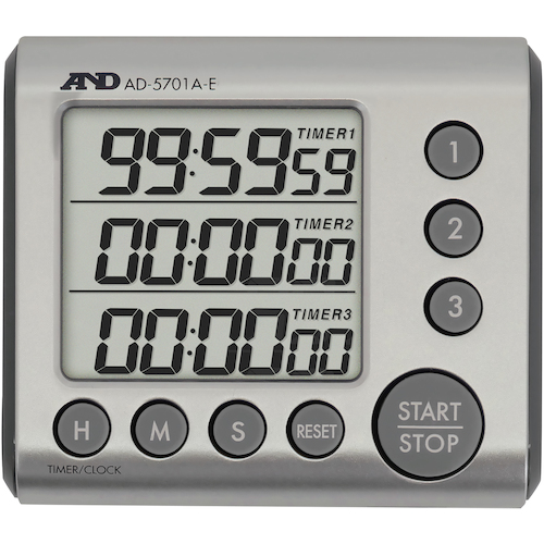 A＆D 3通道100小时计时器AD-5701A-E
数字计时器 AD-5701A-E