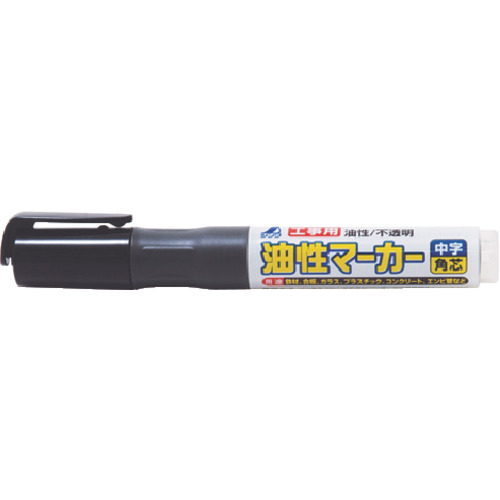 Shinwa Construction油基标记中型方核黑色 78430