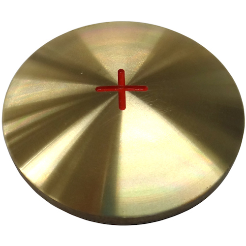 コノエ　测量用基准鋲　丸型　线十字&phi;６０　赤色　
Surveying Brass Reference Rivets, Round Type, Line V-cross SSBS-LX-60R