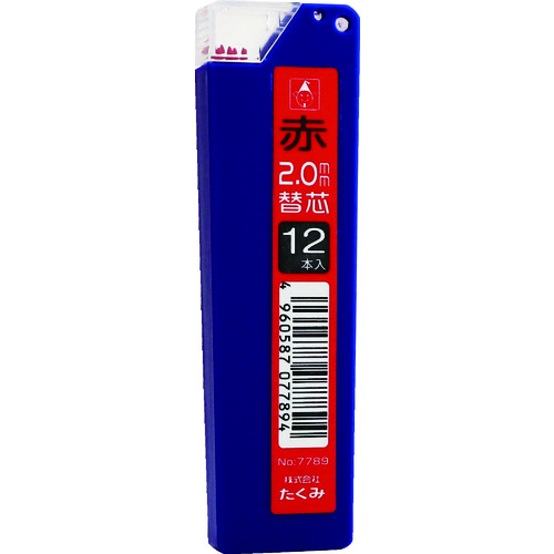 takumi敲门型铅笔替换铅红（1pk（袋）= 12件）
补充铅笔 7789