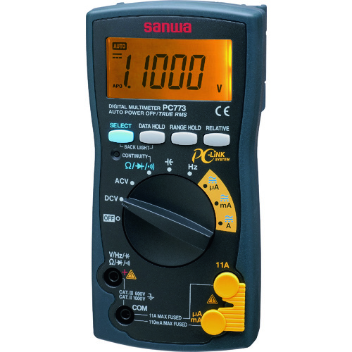Sanwa数字万用表计算机连接类型
数字万用表 PC773