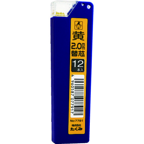 takumi敲门型铅笔替换铅黄色（1pk（袋）= 12块）
补充铅笔 7791