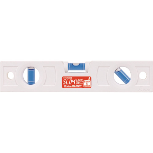 Shinwa Slim Level 200mm白色，背面有磁铁
磁铁的纤细水平200mm 76332
