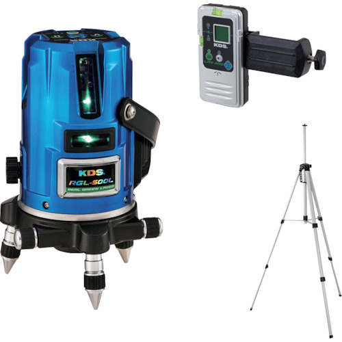 [停产] KDS Laser Leveler设置带接收器和三脚架的真正绿色激光500L
真正的绿色激光 RGL-500LRSA