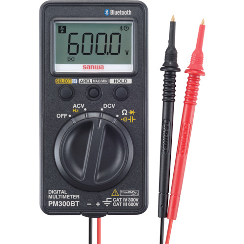 Sanwa蓝牙兼容袖珍类型数字万用表
数字万用表 PM300BT
