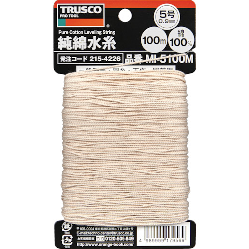 Trusco纯棉水线直径0.9mm 100m卷
纯棉花绳 MI-5100M