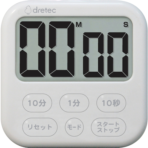 Dropec大屏幕计时器&ldquo;肥皂6&rdquo;白色
数字计时器 T-615WT
