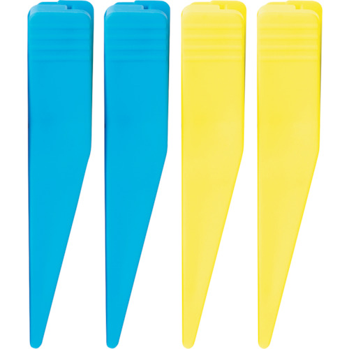 シンワ　标尺クリップ　巾６０ｍｍ用　青・黄　各２个入　
Clip for Leveling Rod 60 mm Wide Blue/Yellow 2 pcs each 74191