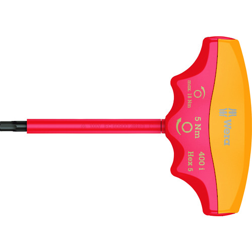 WERA 400I VDE绝缘扭矩驱动器T型Hex Plus Hexagon 5.0 / 5.0 nm
VDE绝缘扭矩指标 004981