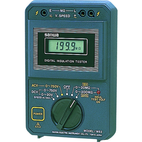 Sanwa数字绝缘电阻仪500V/15V电梯
Insucation抗性测试仪 M53
