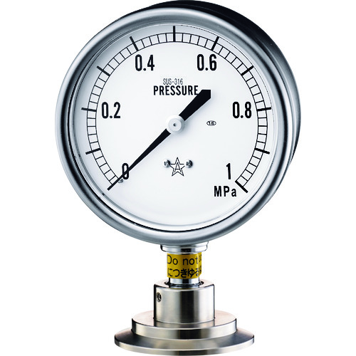 右下　隔膜式圧力计　ＦＥ型　
Sanitary Pressure Gauge FE type FE-2-1MPA