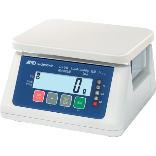         A＆D-用于交易和认证的防尘和防水数字量表（认证产品）（第五分类，第2区）
防尘数字规模（IP67） SJ2000WP-A2