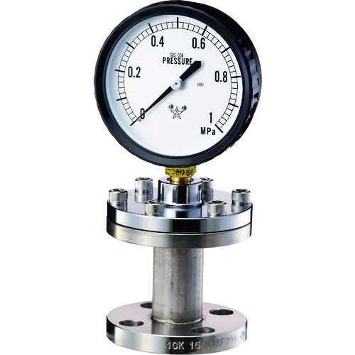 右下　隔膜式圧力计　ＢＦ型　
Diaphragm Seals Pressure Gauge BF type KA-BF-25A-PVC-1.6MPA