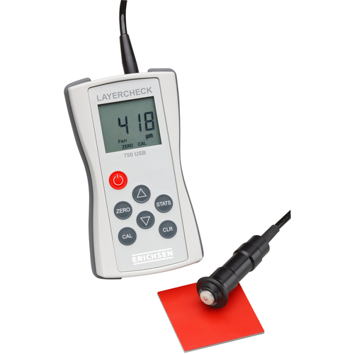 Eriksen电磁膜厚度仪表层检查750 USB
涂层厚度尺寸尺寸750 LC750F
