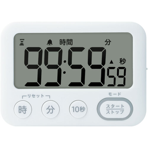 Sonic Toki支撑100小时的计时器，带有明亮的通知，白色 LV-3288-W