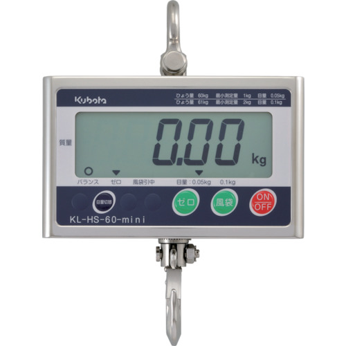 Kubota Hook Scale Mini 60kg（无认证）
钩刻度迷  KL-HS-60-MINI