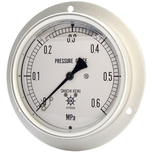 DAIICHI仪器制造有限公司，含甘油的压力表（铝制外壳）由SUS DU G1/2 100 100 1.6/-0.1 MPA GRK-446D-1.6/-0.1