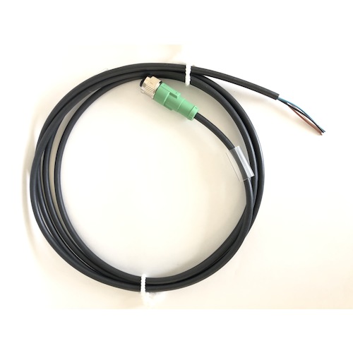 Nagano PUR电缆带有M12连接器，直2m
PUR电缆 M12CABLE-S2PUR
