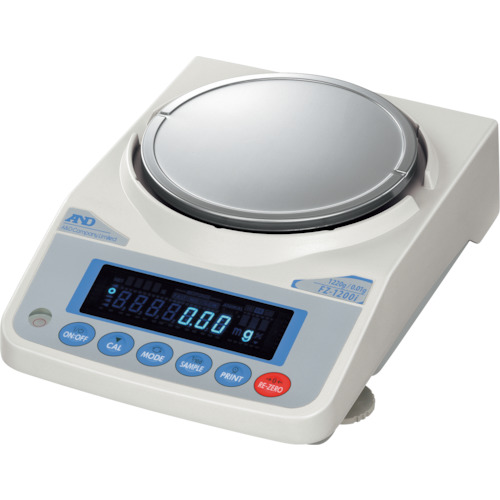 A＆D电子平衡（具有计数函数）通用平衡，内置校准权重FZ1200I带有JCSS校准重量1.22kg 小显示0.01kg
带有校准证书的电子平衡 FZ1200I-JA-00J00