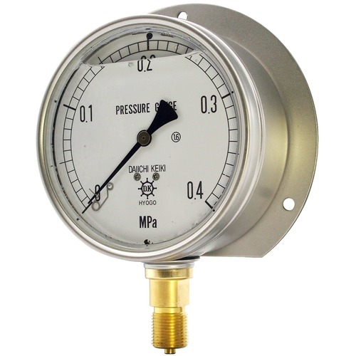 Daiichi仪器制造有限公司，含甘油的压力表（不锈钢盒）由SUS BU R1/4 75* 0.25MPA GRS-736B-0.25