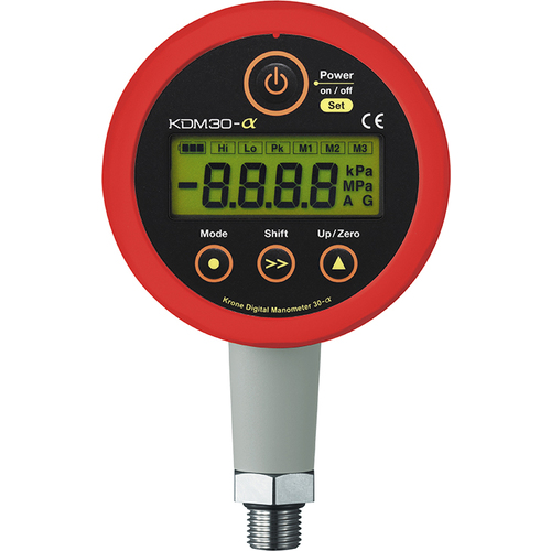 Krone高精度数字压力表KDM30量规压力适配器（AC100V）红色模拟输出/1-5VDC
高精确数字压力计KDM30量规功率适配器（AC100V）红色模拟输出 / 1-5 VDC KDM30ALPHA-35KPAG-A-RE-V