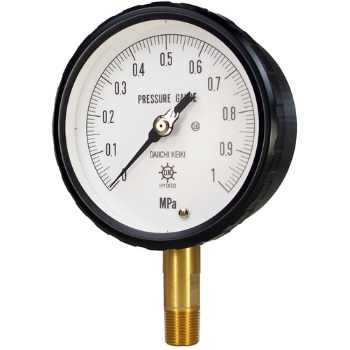 Daiichi仪器制造有限公司，0.6级压力表（铝密封案例）AU R1/2 150 * 0.6/-0.1 * MPA HCT-961A-0.6/-0.1