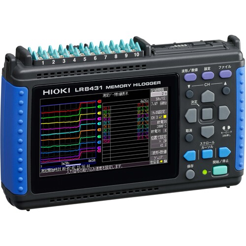 HIOKI内存高记录器带有三点文档
记忆Hilogger LR8431SYORUI3TENTUKI