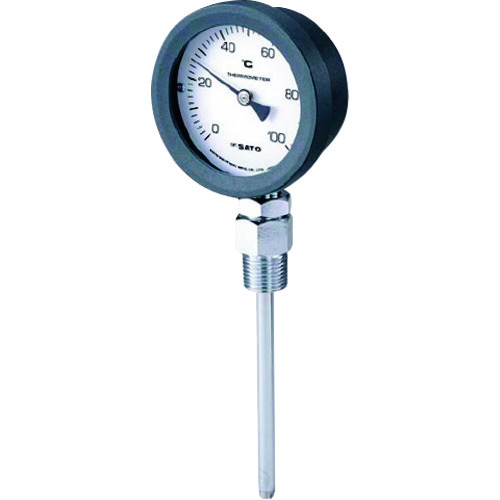 佐藤　バイメタル式温度计ＢＭ－Ｓ－７５Ｐ　０～１５０℃１００Ｌ（２１０５－００）　
BM-S-75P Series Bimetal Thermometers(Stock item) BM-S-75P-8
