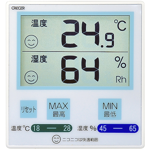 Crecer Digital Thermo Hydromer（用于园艺）
数字温度计和湿度计 CR-1100BG