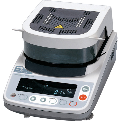 Ａ＆Ｄ　加热干燥式水分计　 小质量表示０．００５ｇ　
Moisture Analyzer ML-50
