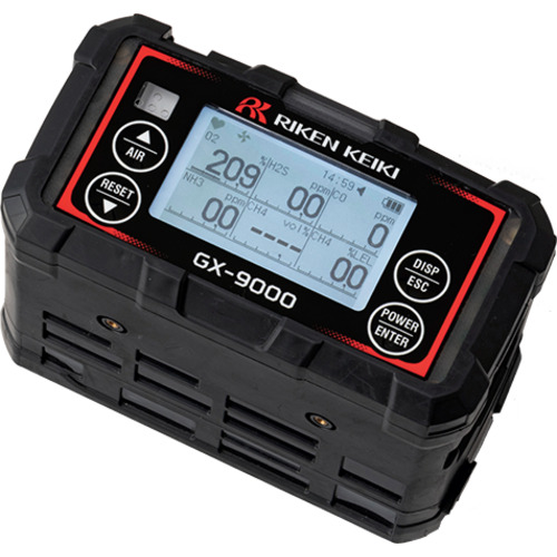 Riken便携式气体检测器GX-9000（甲烷，氧气，一氧化碳，二氧化碳）电池规格[兼容蓝牙] C300R1R5D100