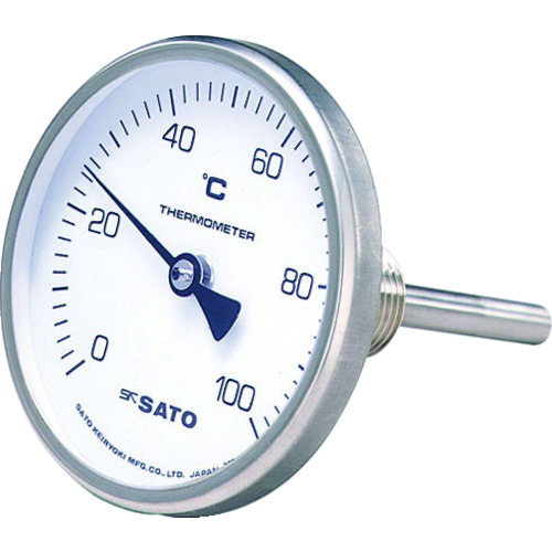 佐藤　バイメタル式温度计ＢＭ－Ｔ－７５Ｓ　０～１００℃　５０Ｌ（２１１０－２０）　
BM-T-75S Series Bimetal Thermometers(Stock item) BM-T-75S-4