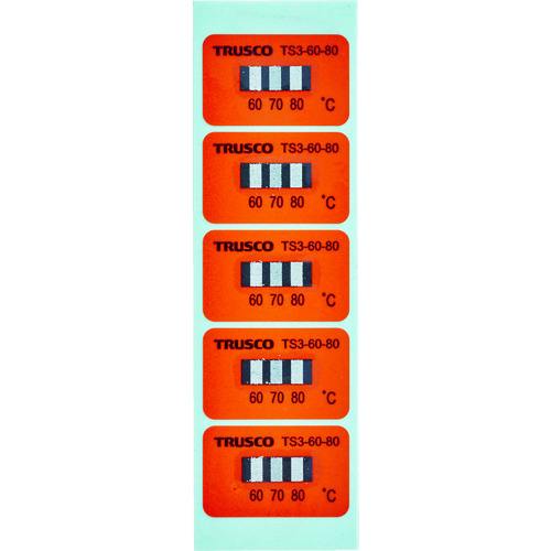         Trusco温度密封3点显示不可逆的60℃至80℃（40张）
温度 TS3-60-80