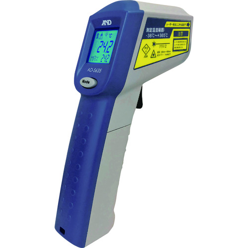 A＆D红外辐射温度计AD5635带有一般（ISO）校准（检查报告 +可追溯性系统）
红外温度计 AD5635-00A00