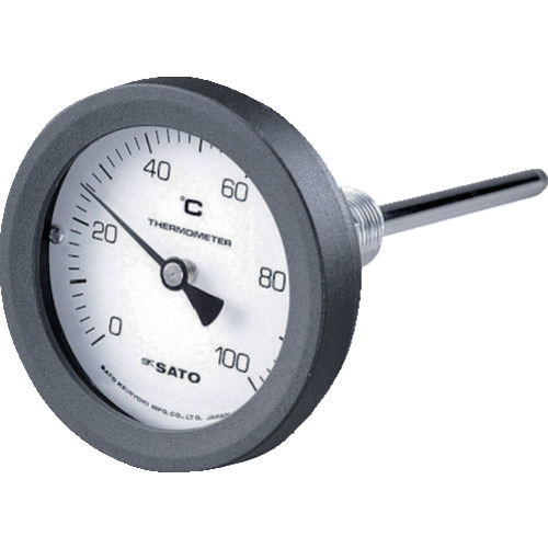 佐藤　バイメタル式温度计ＢＭ－Ｔ－７５Ｐ　０～１００℃１００Ｌ（２０９０－００）　
BM-T-75P Series Bimetal Thermometers(Stock-item) BM-T-75P-5