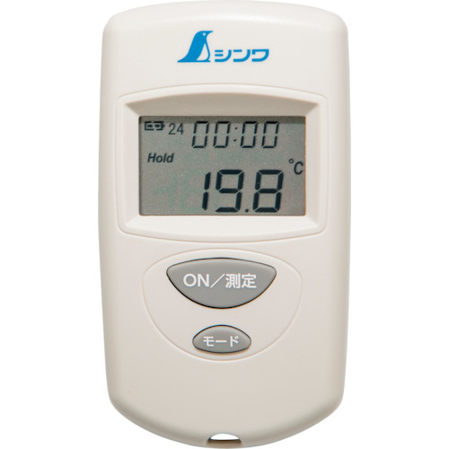 Shinwa辐射温度计A-2 Mini手表和室内温度显示可变的不发射类型
红外温度计A-2发射率可调节模型，带时钟和室温显示 73015