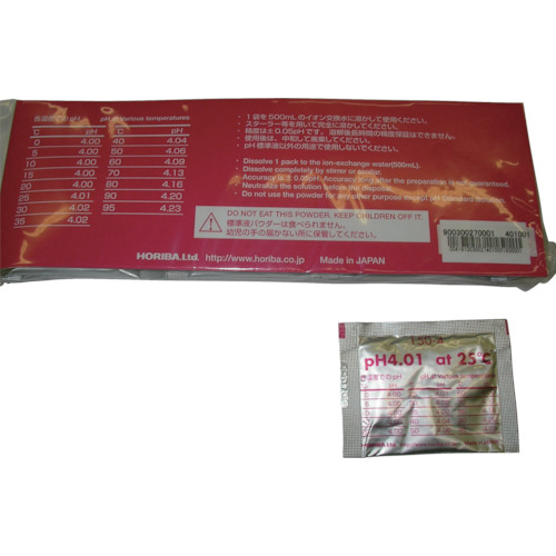 pH标准解决方案的Horiba粉150-4（10袋）
＃150-4：PH4.01 STD。 sol。粉末类型 3200043619