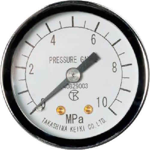 takashima小压力表（D框架嵌入式类型，无边缘，&phi;40）压力范围0.0-0.6 MPa R1/8 [1744060]
压力计 1744060