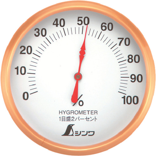 Shinwa湿度计T-1圆10厘米白色
温度计 72690