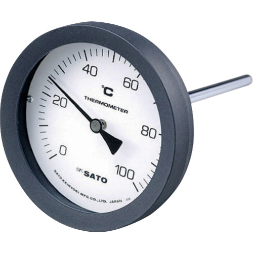 佐藤　バイメタル式温度计　ＢＭ－Ｔ－１００Ｐ　０～１００℃　１５０Ｌ　（２０８０－１６）　
BM-T-100P Series Bimetal Thermometers (Stock item) BM-T-100P-6
